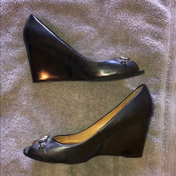 COACH Open Toe Wedges 9.5 - Picture 2 of 8